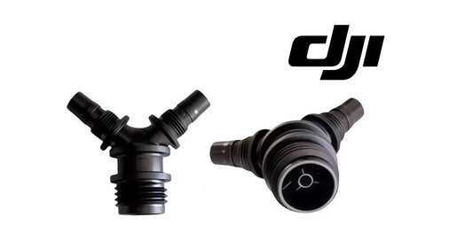 DJI Agras spray system pipeline tee connector, black plastic three-way junction and couplings