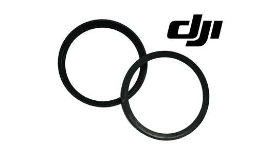 Sealing diaphragm set with 2 black ring gaskets, overlapping