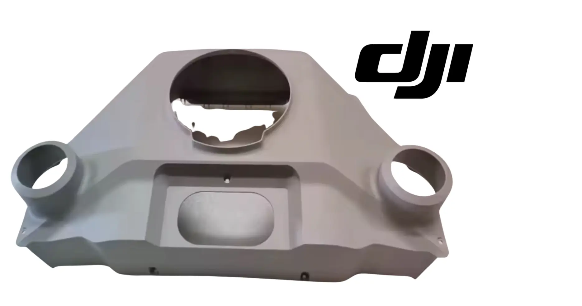 DJI Agras T100 front shell upper cover, dark gray, front opening with three circular side holes