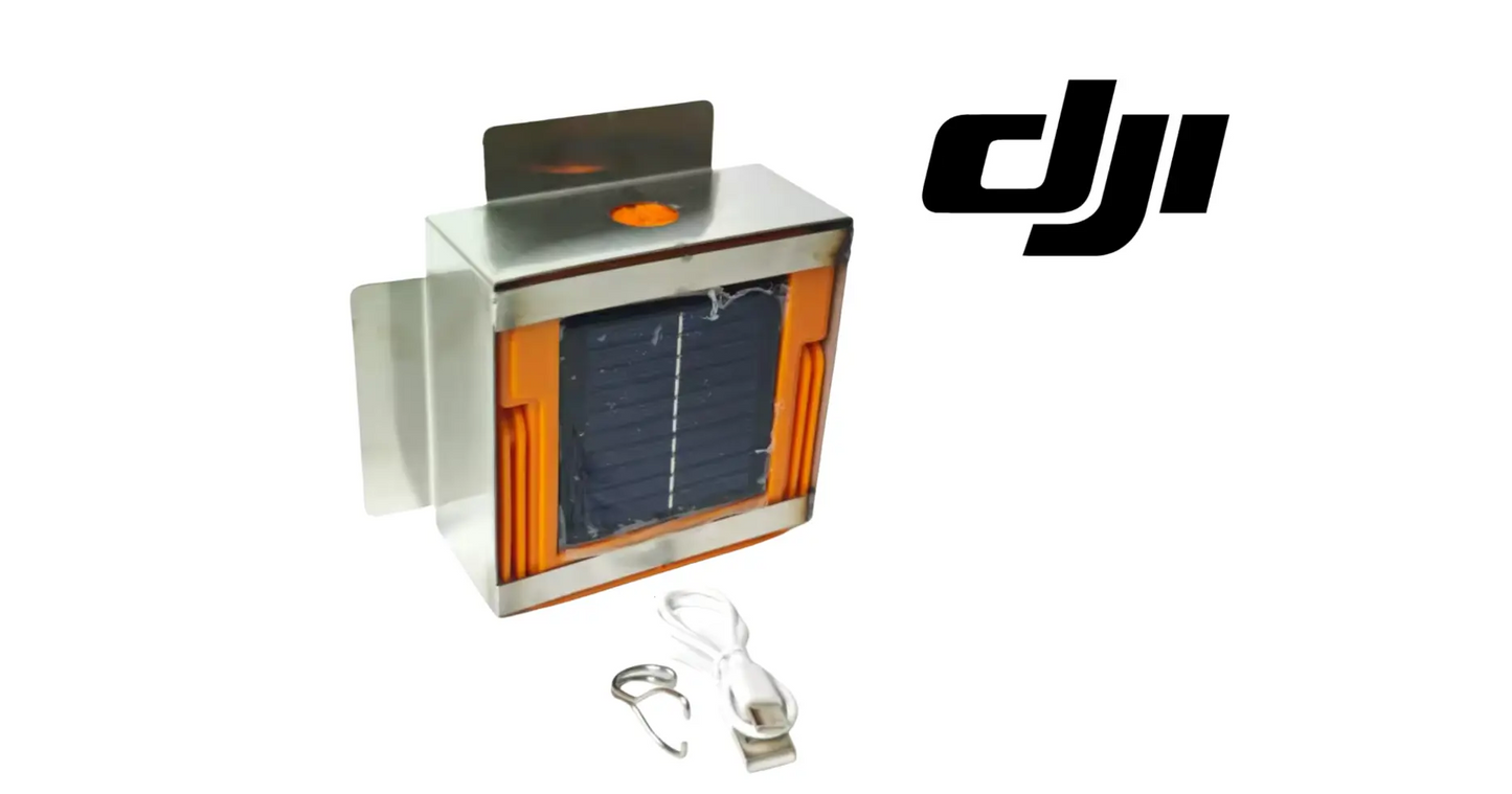 DJI Agras night operations tank LED light module with orange inner panel and bracket
