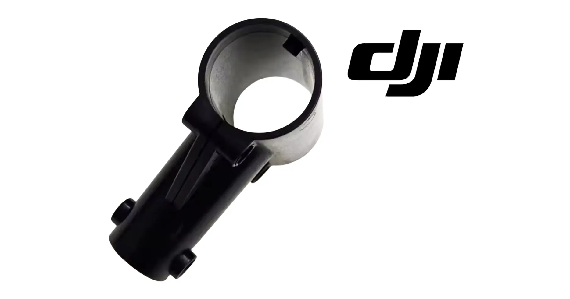 DJI Agras T50 landing gear Y-tee bracket, dark ringed joint and angled arm