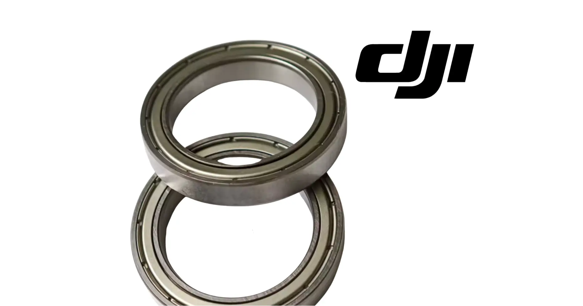 DJI motor bearing set showing two stacked metal rings