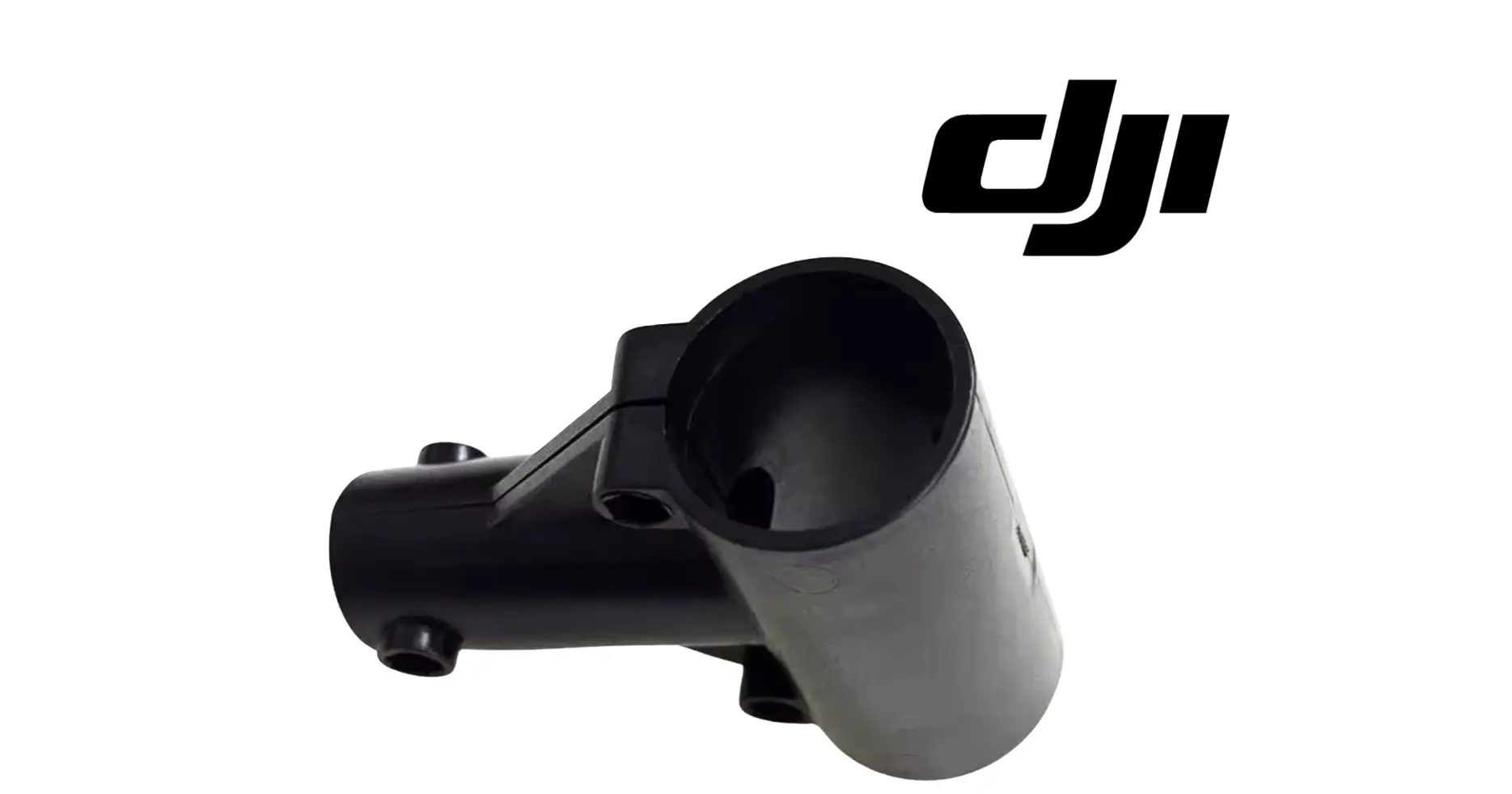 DJI Agras T50 landing gear Y-tee bracket, dark plastic connector with central cup