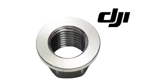 DJI boom arm fixing lock nut, metal silver with internal threads