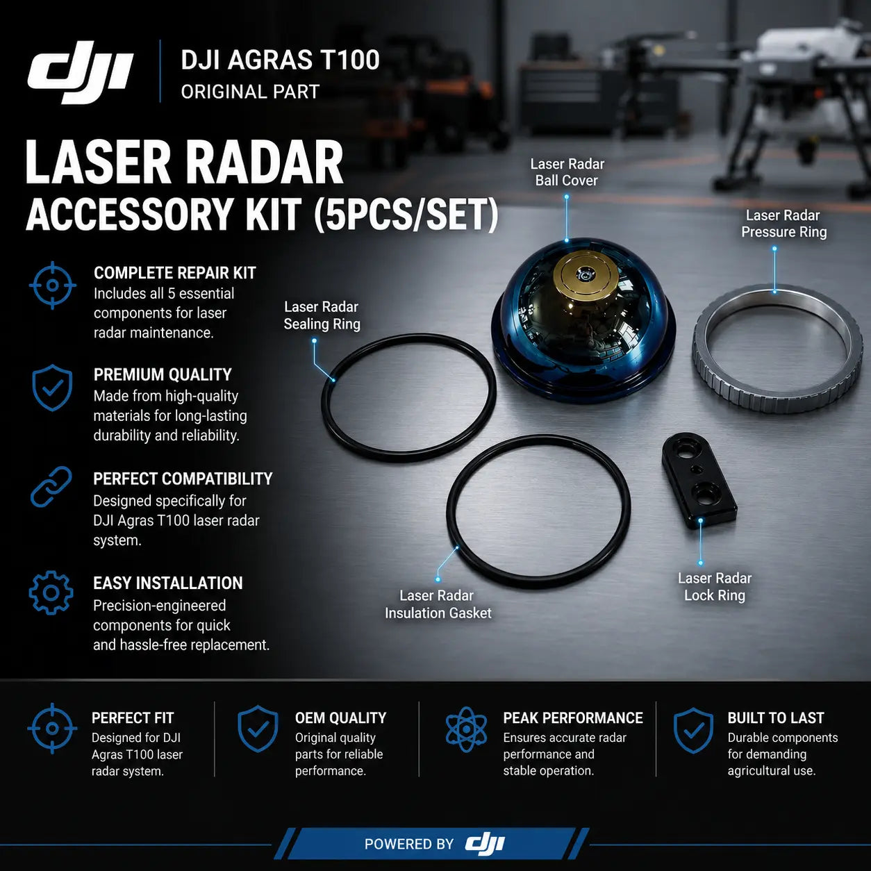 DJI Agras T100 Original Laser Radar Repair Kit Ares Acres