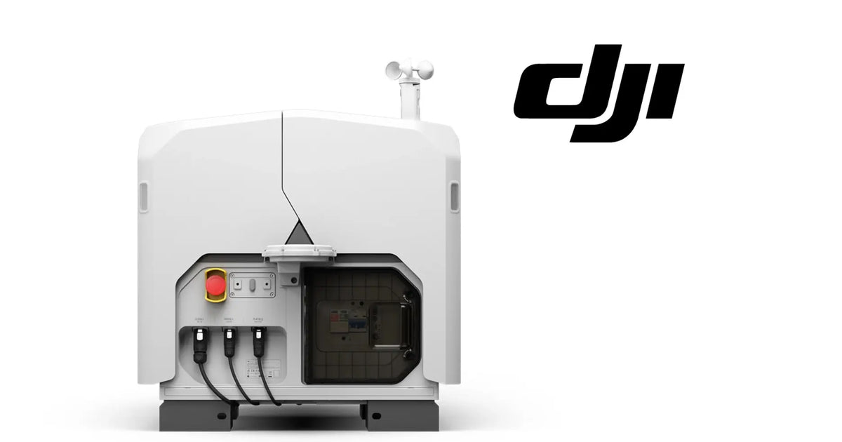 DJI surveillance docking station front camera bay with status light and compartment