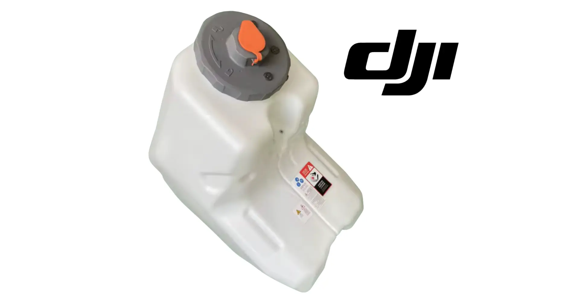 DJI Agras T100 75L OEM white water tank with orange cap and gray lid