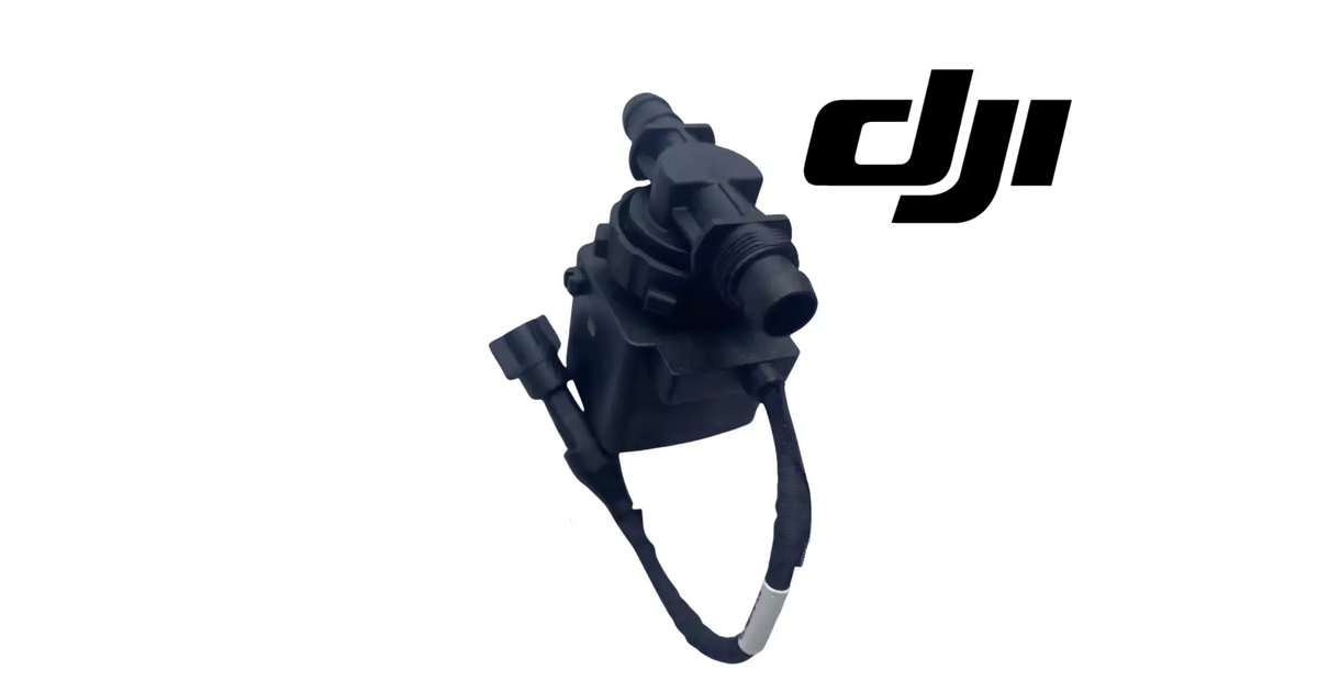 DJI solenoid vent valve module assembly with ribbed black valve body and cable