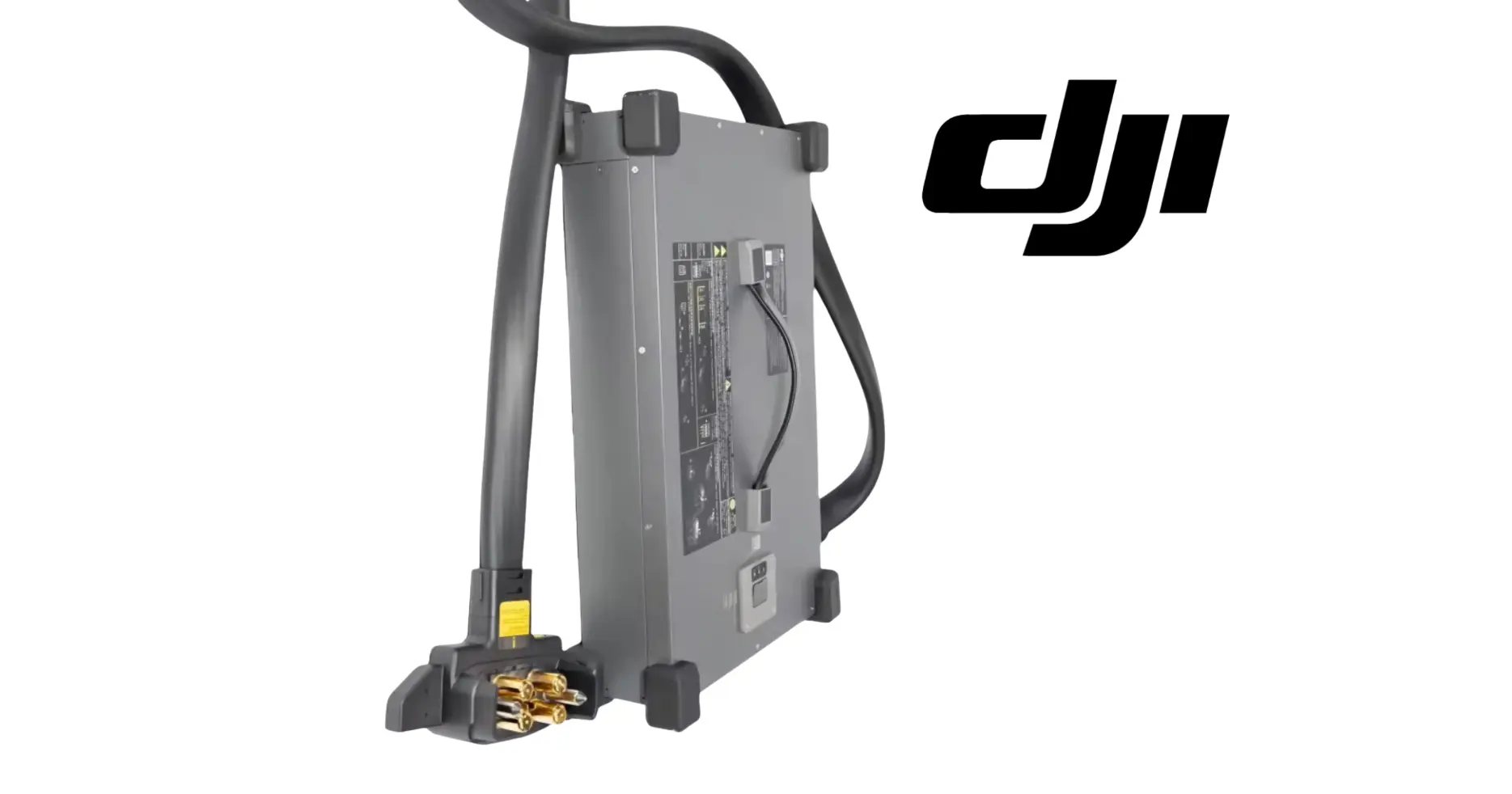 DJI gray intelligent power supply charger with DC port and wiring connector