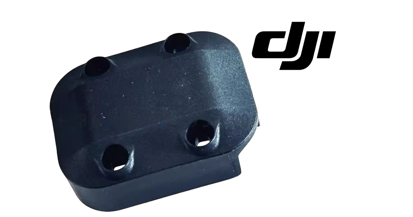 DJI Agras mist spray rod housing seat with side cutout, dark plastic and mounting holes