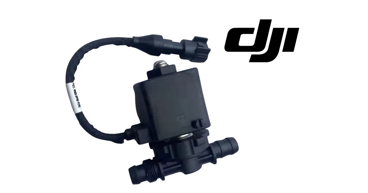 DJI solenoid vent valve module with black sensor block and hose connections