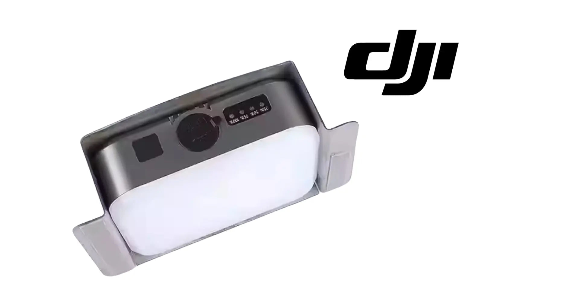 DJI Agras night operations tank LED module with white diffuser and gray housing