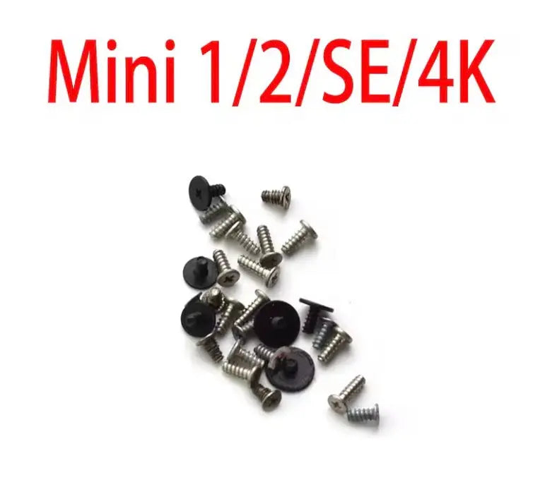 DJI Mini body screw kit with black crosshead screws and washers