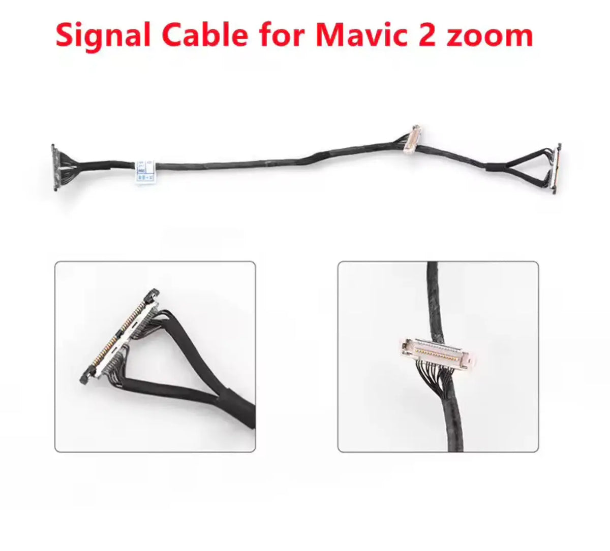 DJI Mavic 2 Zoom gimbal signal cable with two end connectors, black cable
