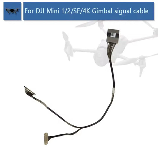 DJI gimbal signal cable, black cord with rectangular connector and two plug ends