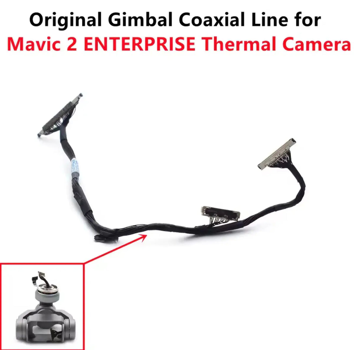 gimbal signal cable with coax line and two connector ends