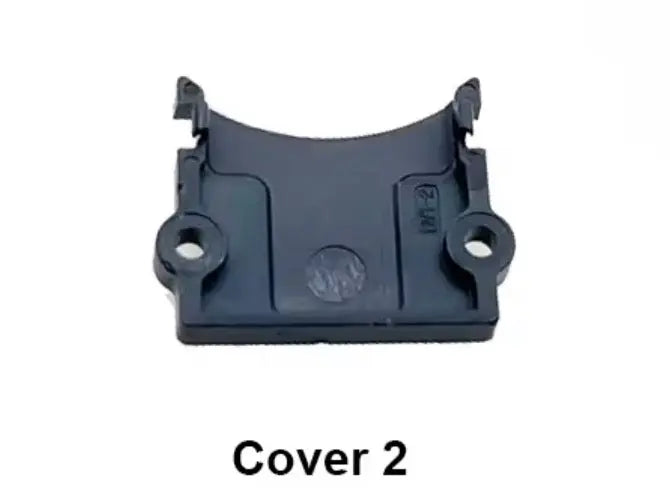 Dark blue gimbal cover with mounting holes and raised center logo