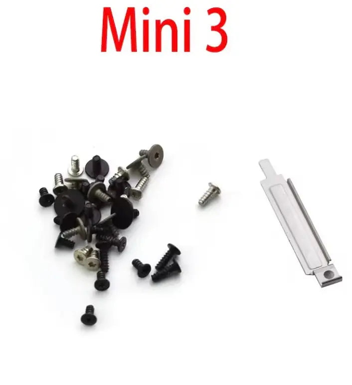 DJI Mini 3 body screw kit: metal screws, black spacers, and white bracket