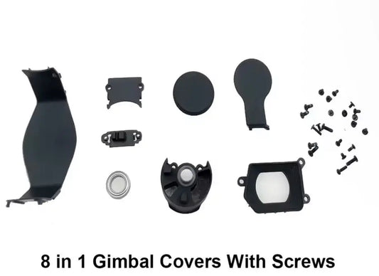 Gimbal cover set with screws: multiple black protective parts