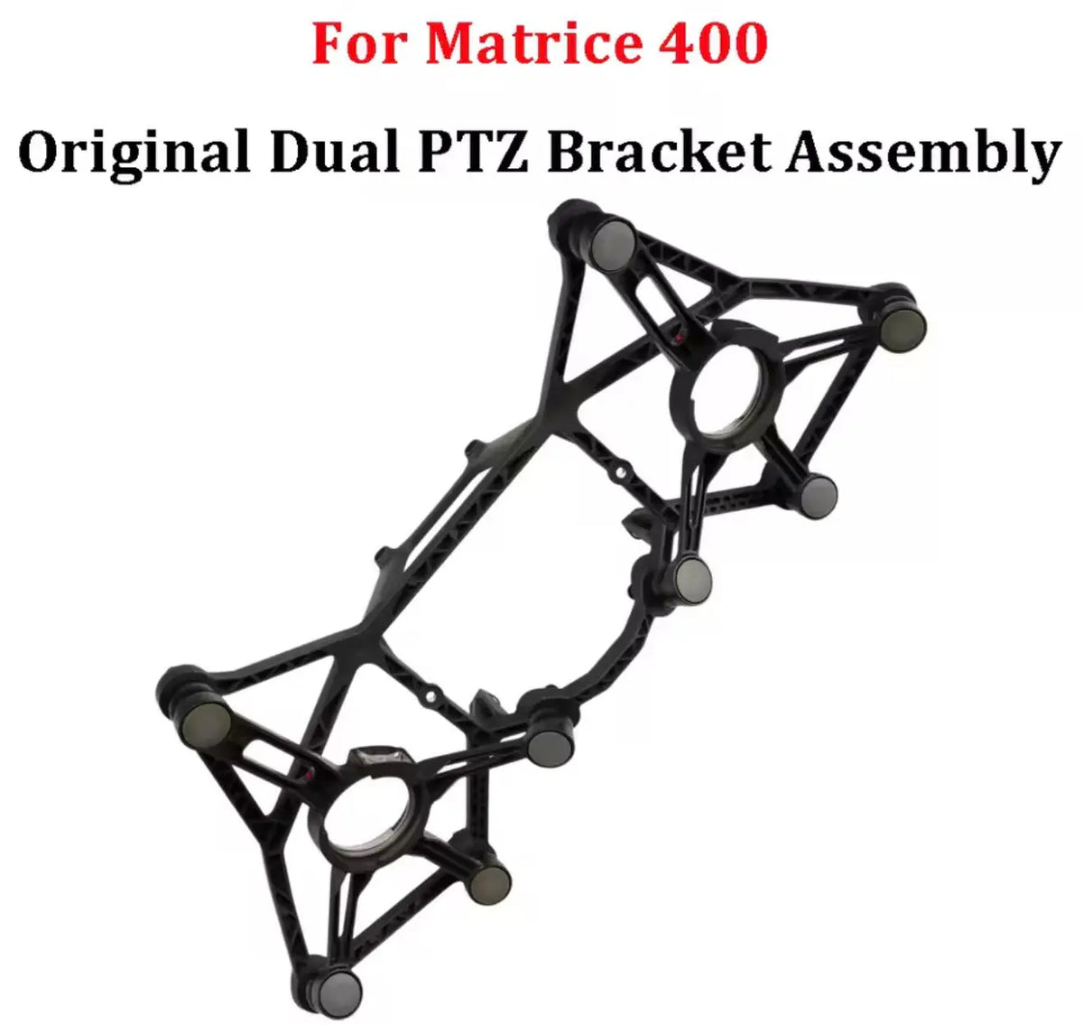 DJI Matrice 400 dual gimbal bracket assembly, black metal frame