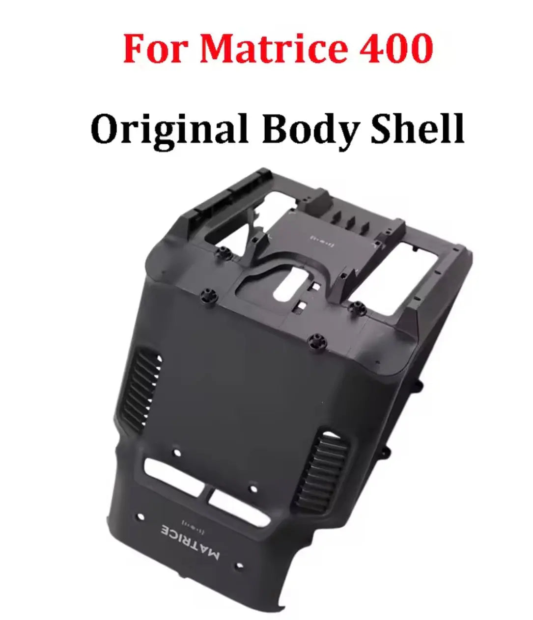 DJI Matrice 400 body shell cover, black housing with cutouts and vents