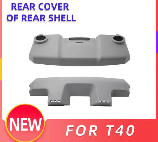 Rear shell cover for DJI T40, gray plastic rear housing part
