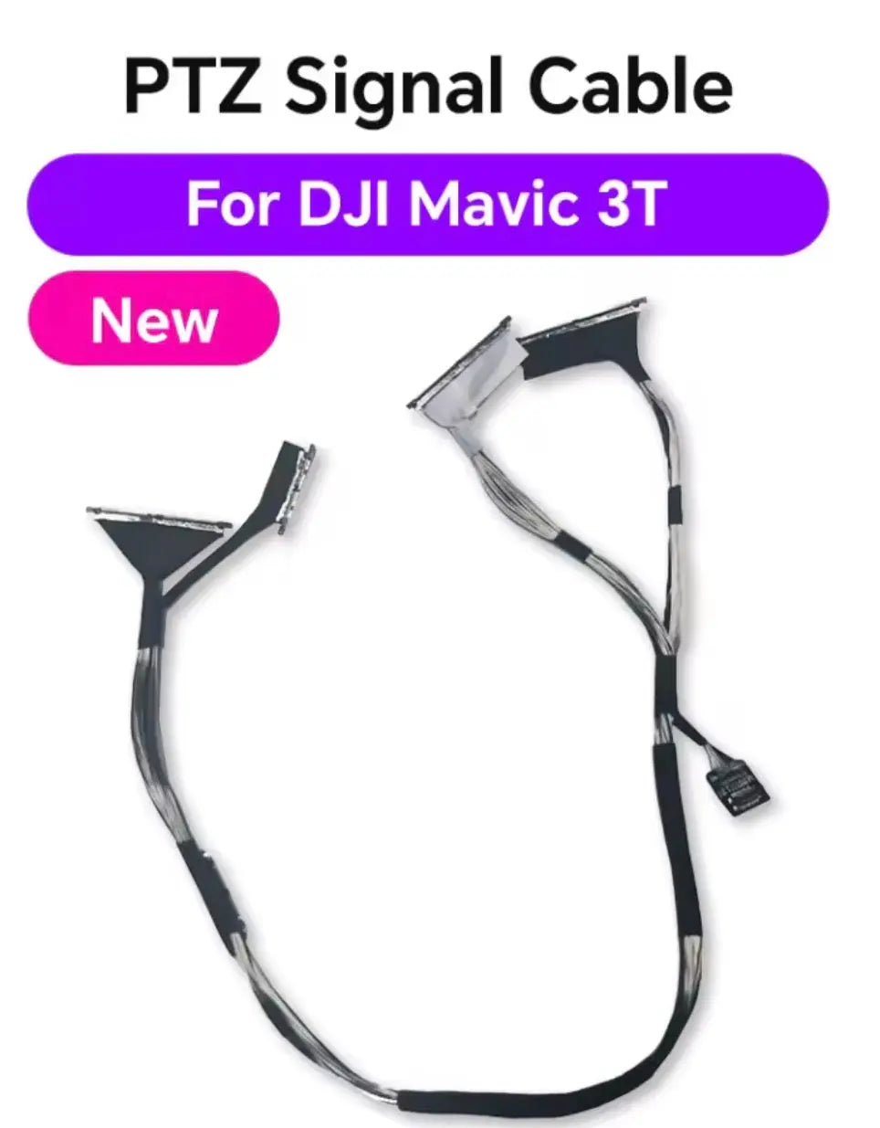 DJI gimbal signal cable with flat ribbon sections and small connector tips