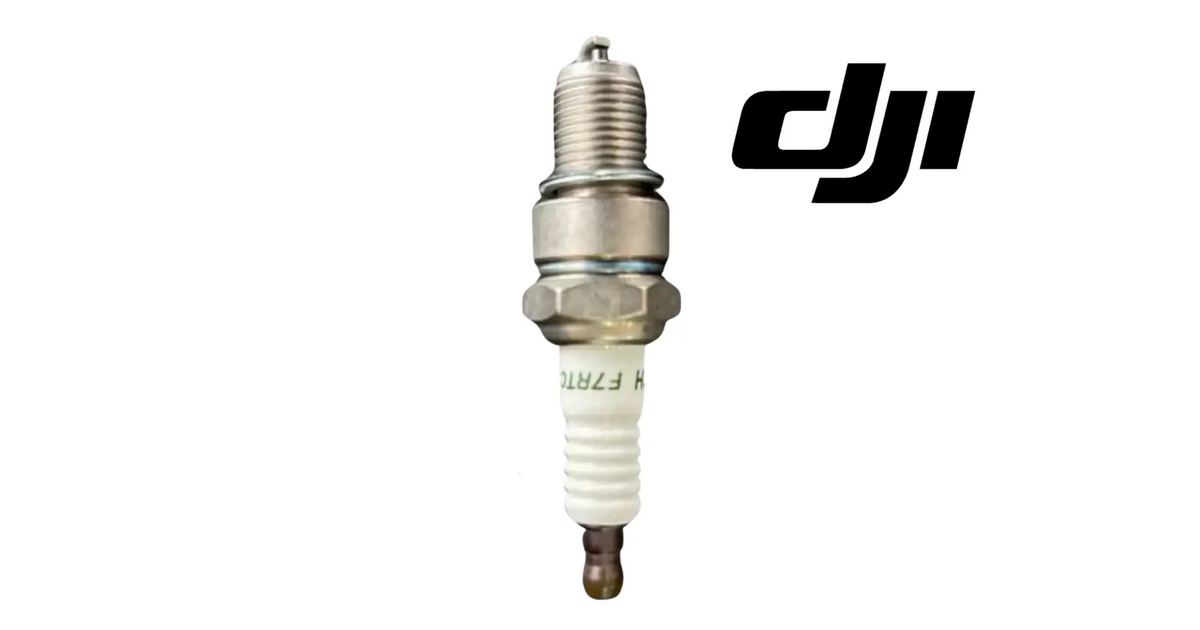 DJI spark plug with white ceramic insulator and top electrode
