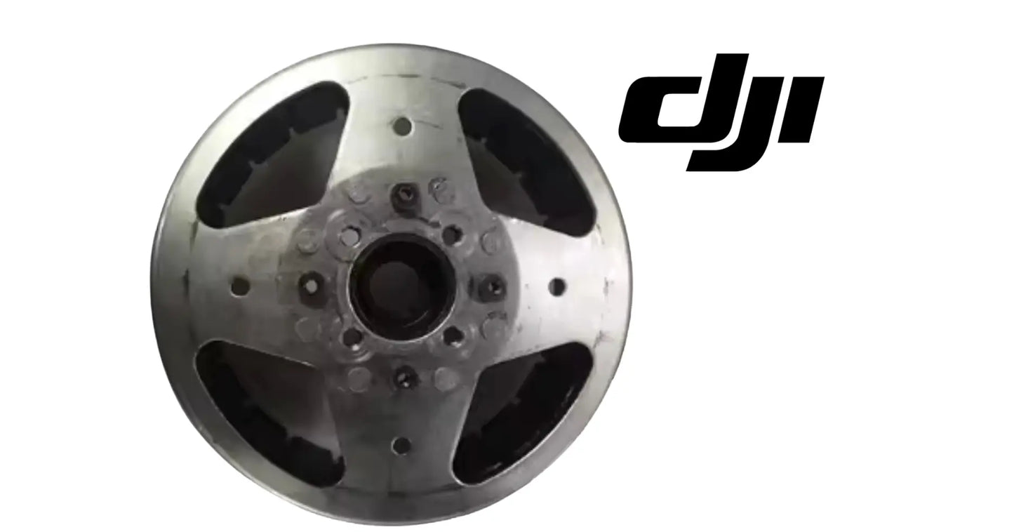 DJI magneto rotor wheel with four black blades and center mounting hub