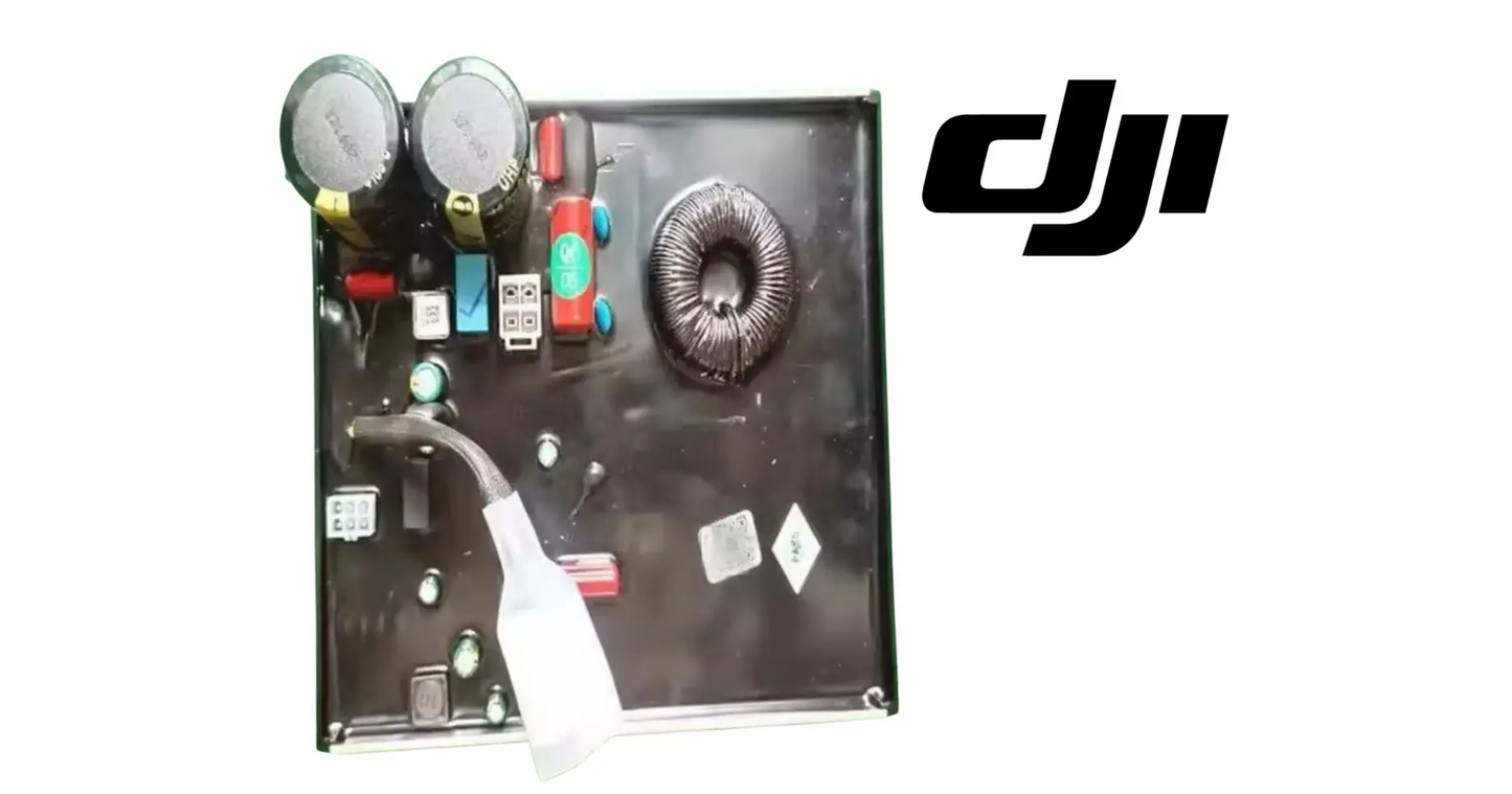 DJI inverter power module with circuit board, coils, and wiring inside enclosure