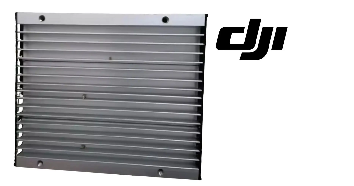 DJI vented inverter heat sink panel with horizontal cooling fins
