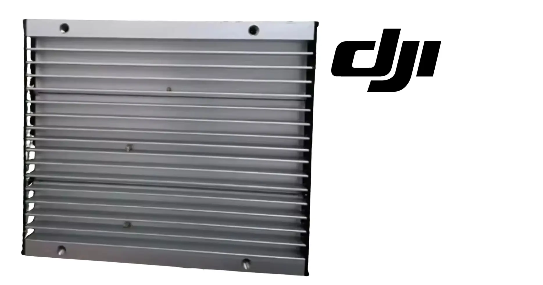 DJI vented inverter heat sink panel with horizontal cooling fins