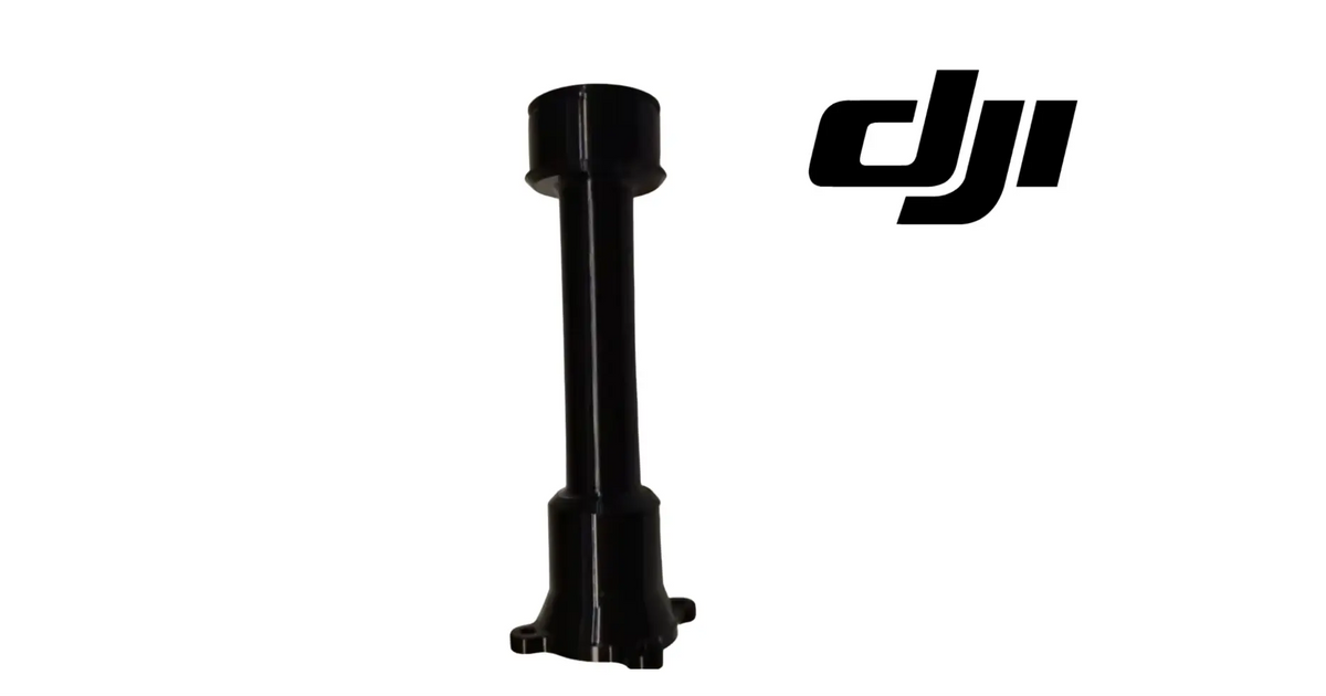 DJI Agras shaft sleeve module, black vertical cylindrical sleeve with base mount
