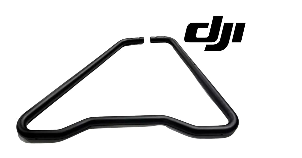 DJI T100 landing gear tube frame, black bent metal U-shape