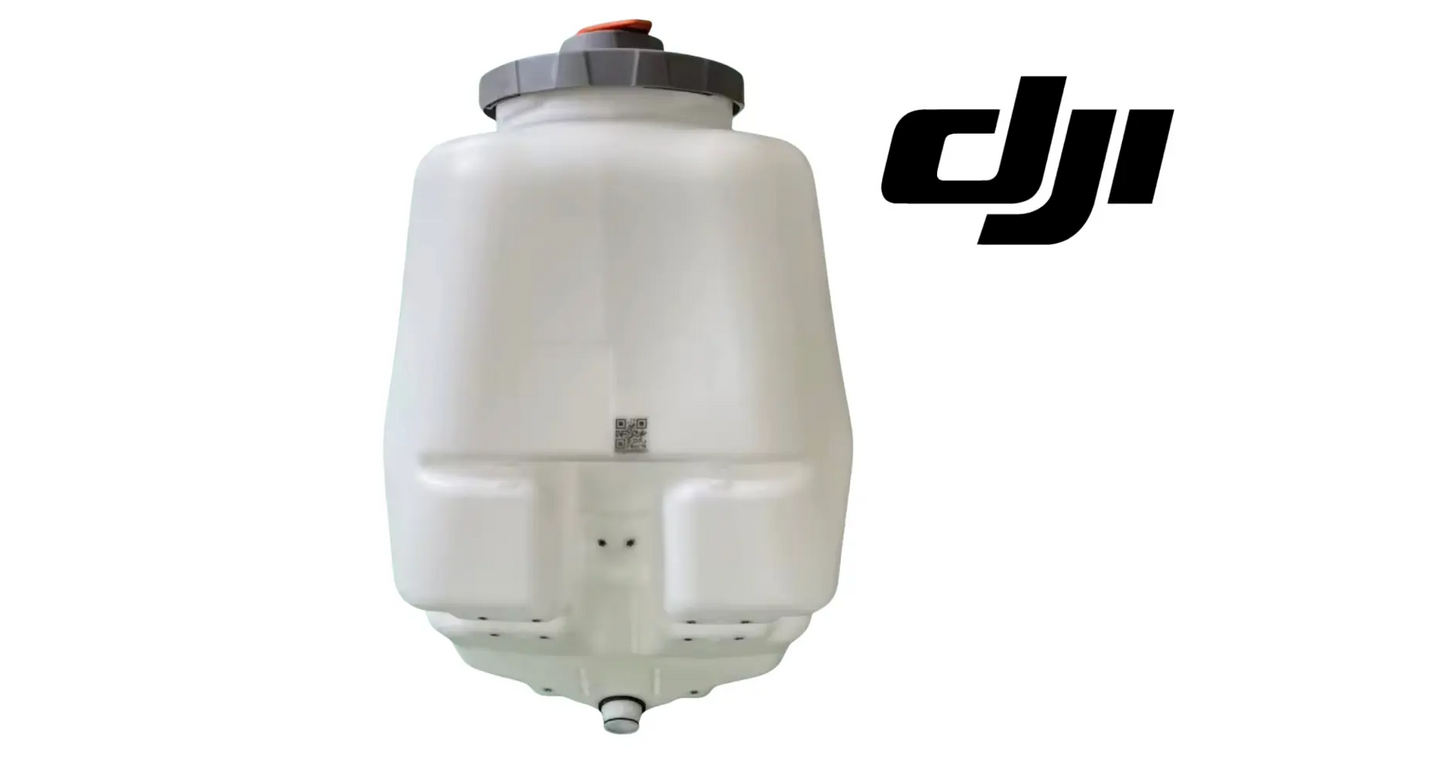 DJI Agras T100 100L OEM spray tank with gray cap and orange fill knob