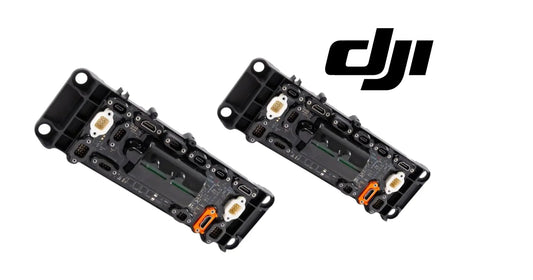 DJI T100 cable distribution board module, two closed units with orange connector plugs