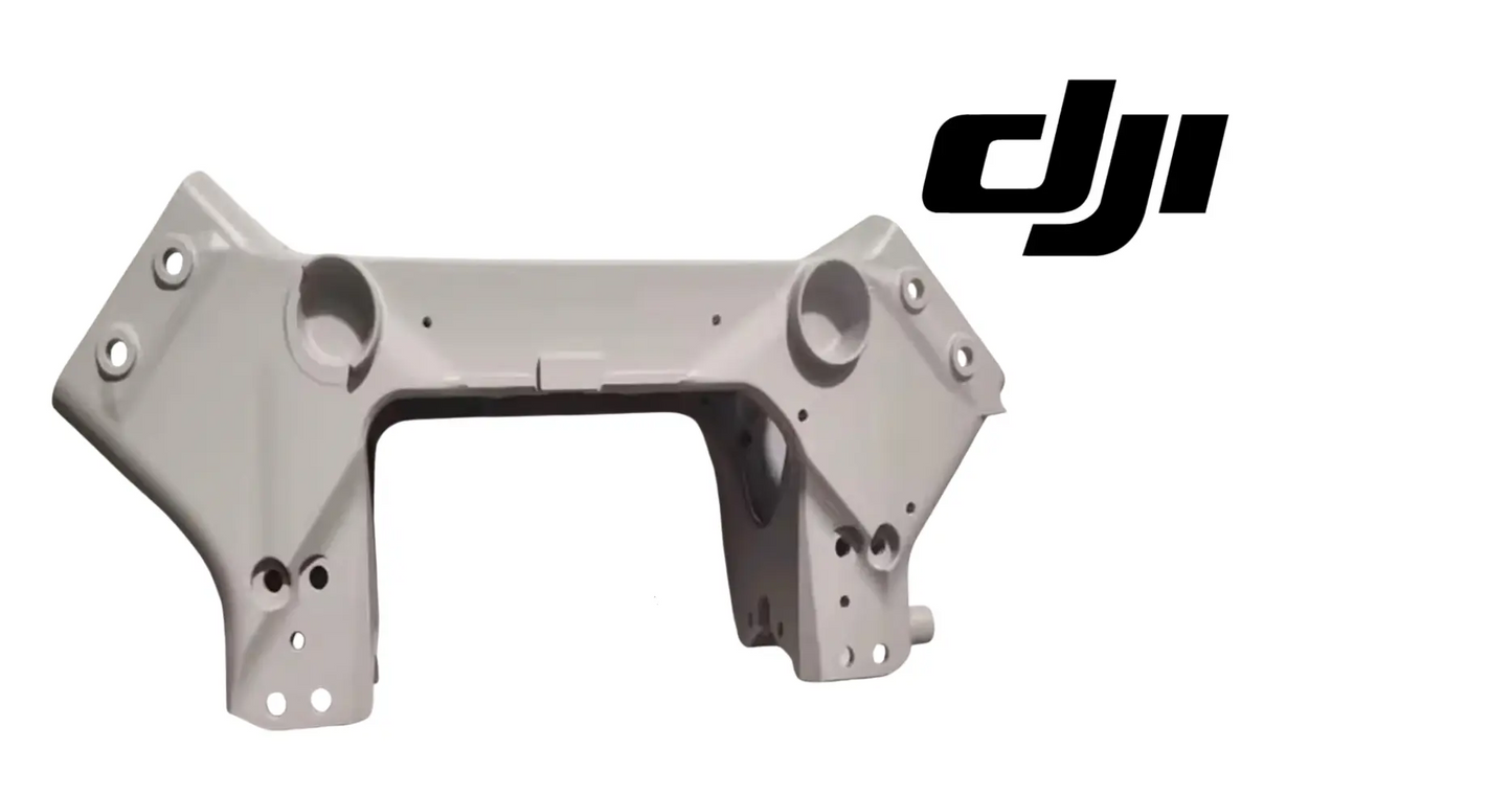 DJI Agras T100 aluminum middle frame bracket with mounting holes and tube openings