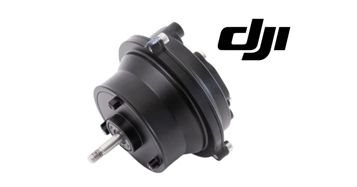 DJI Agras centrifugal motor assembly with side shaft and vented black body