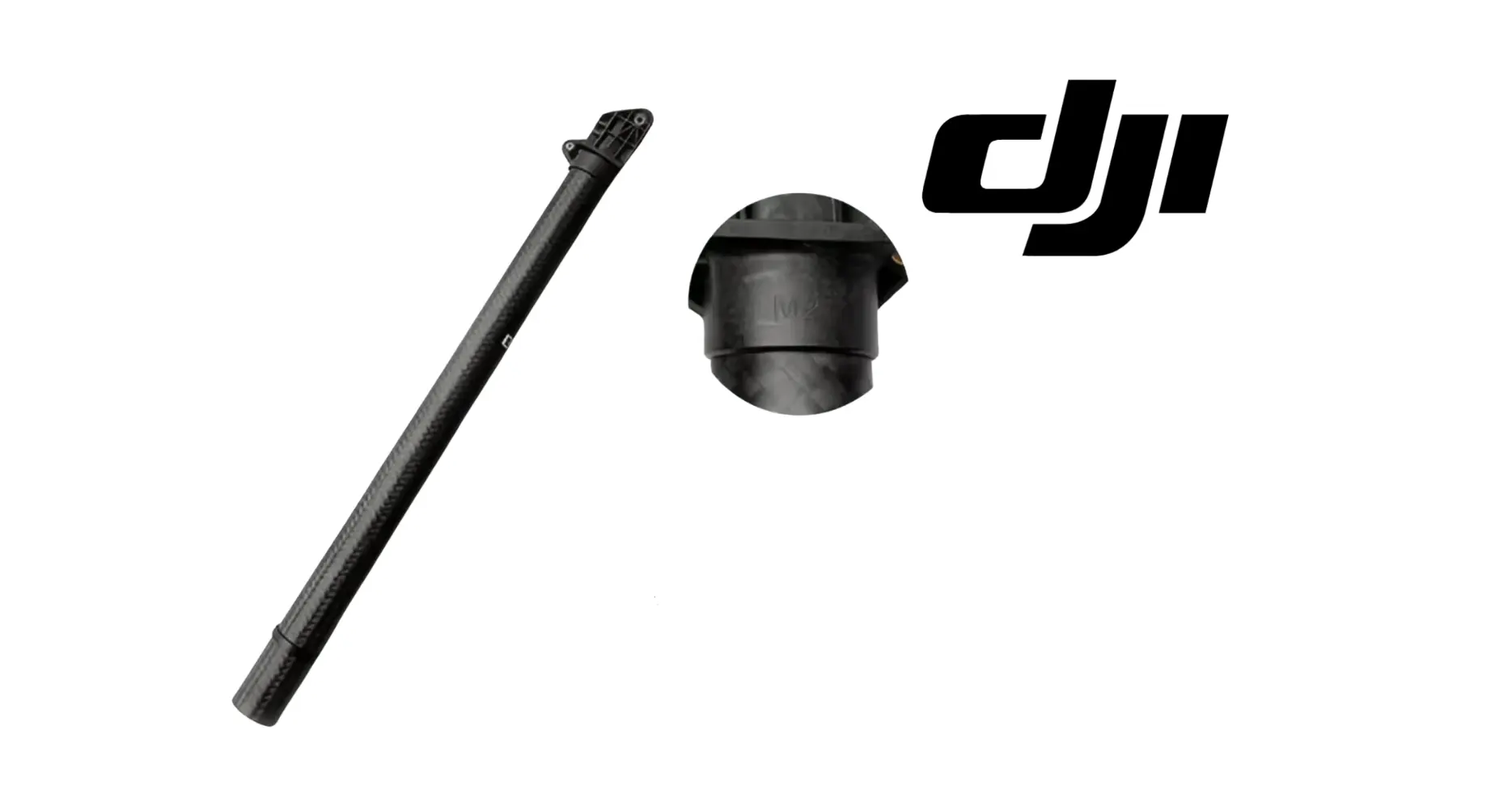 DJI T100 aircraft arm, black boom with motor-hub collar detail