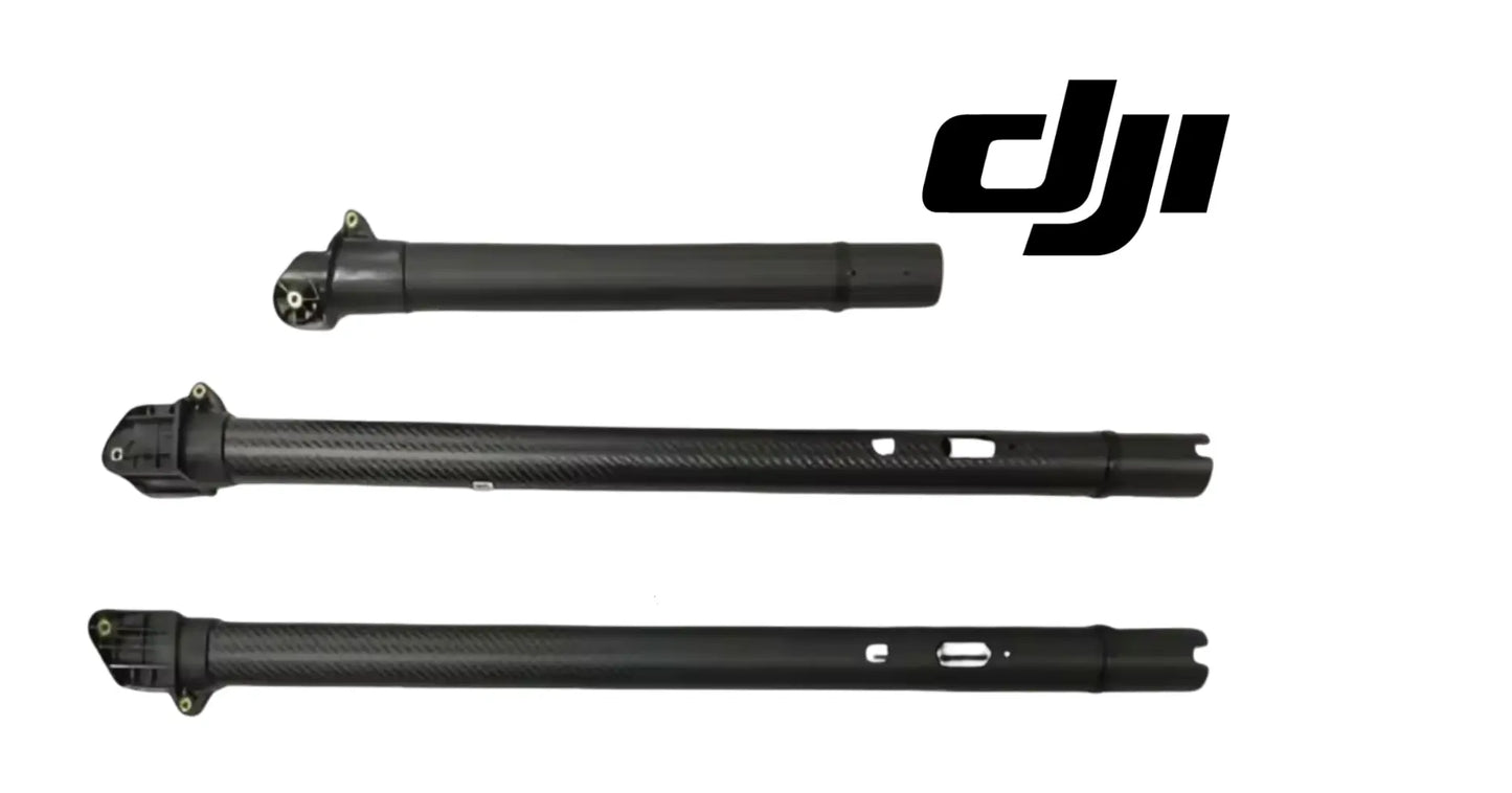 DJI T100 small aircraft arms, black booms with carbon texture and mounting holes