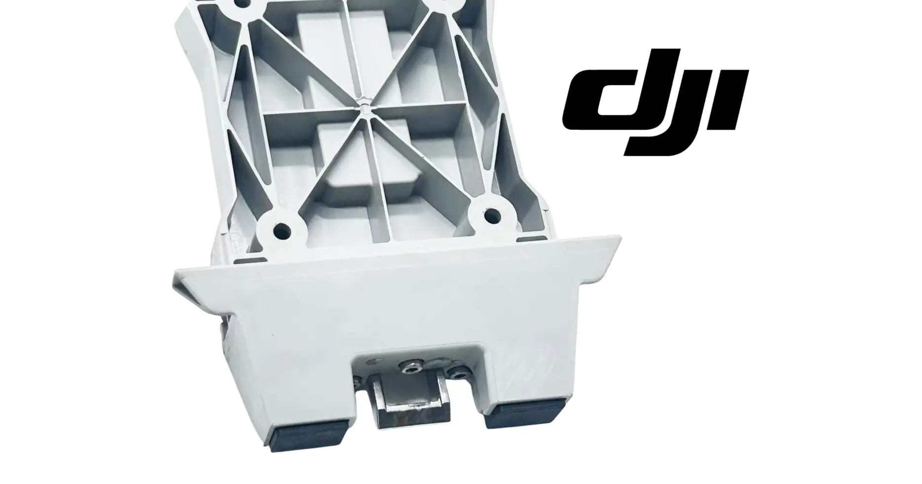 DJI T100 battery slider module, white housing with black connector blocks