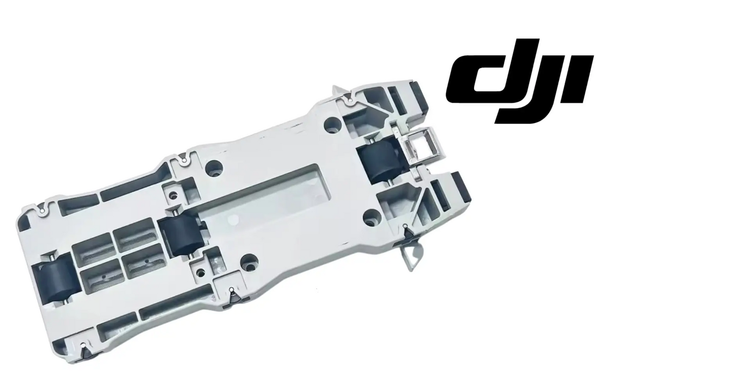 DJI T100 battery slider module, side view of white bracket with black connectors