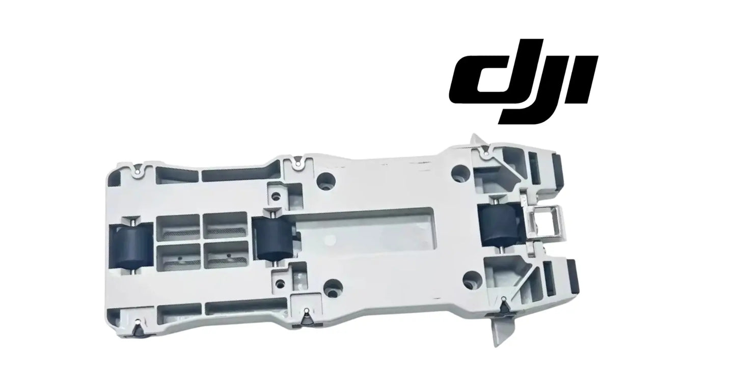 DJI T100 battery slider module, underside view with black connector blocks