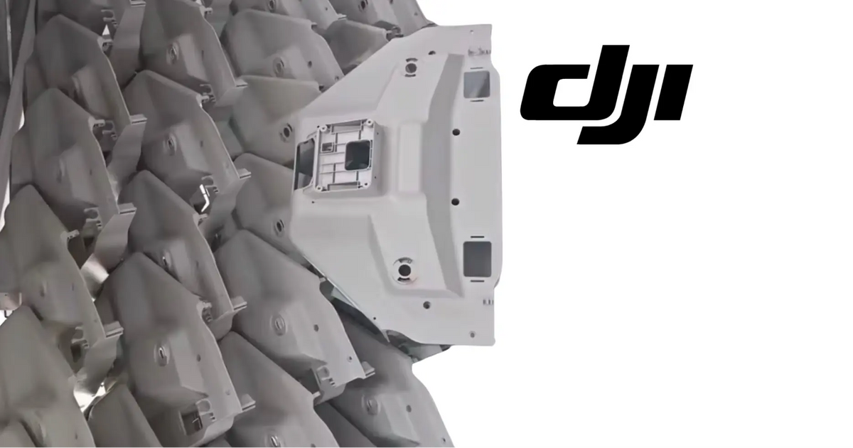 DJI T100 front shell bottom cover parts, light gray plastic shells stacked