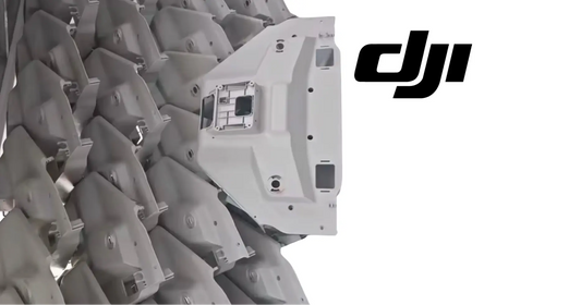 DJI T100 front shell bottom cover parts, light gray plastic shells stacked