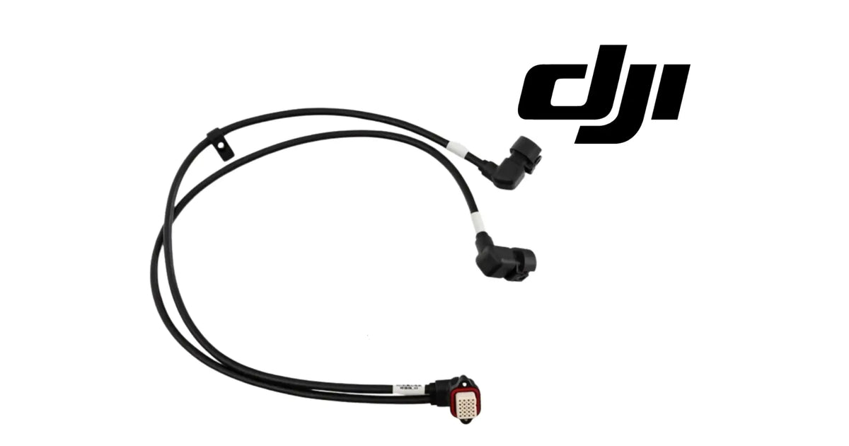 DJI Agras cable with dual plugs and one red-ring circular connector