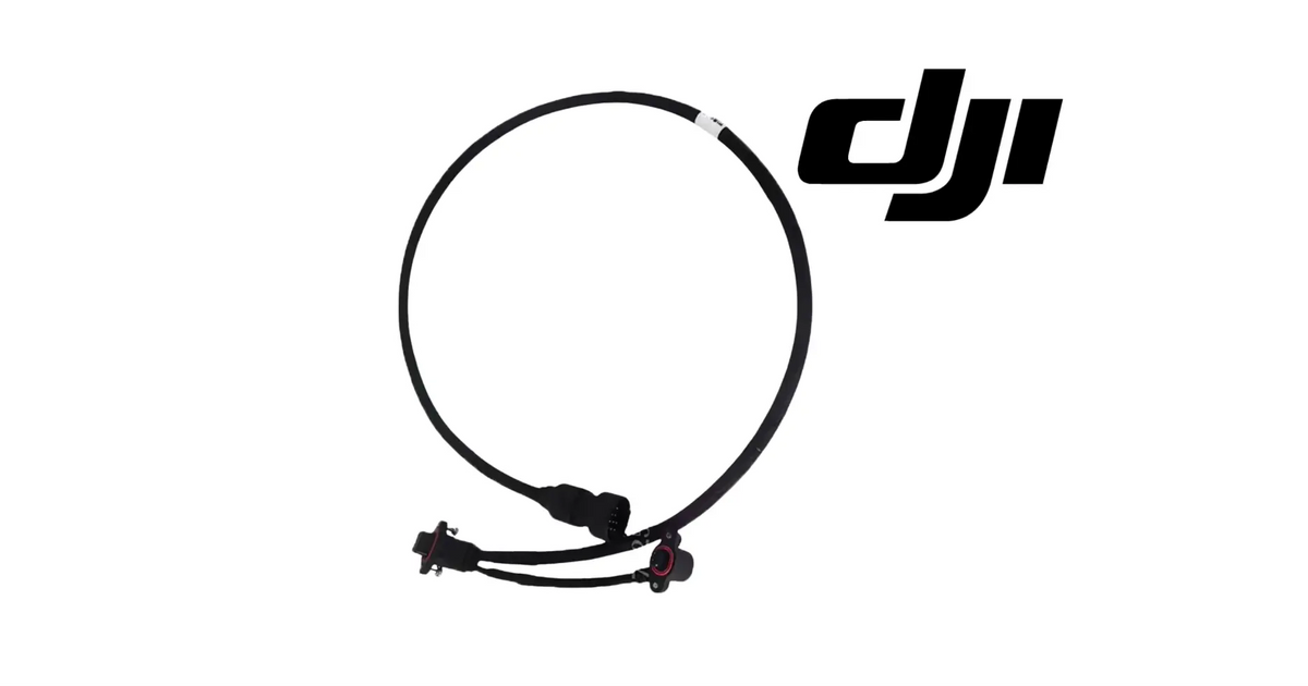 DJI T100 spray lance cable, coiled black hose with two plug connectors