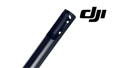 DJI Agras spray lance support rod end bracket, dark blue metal with two holes
