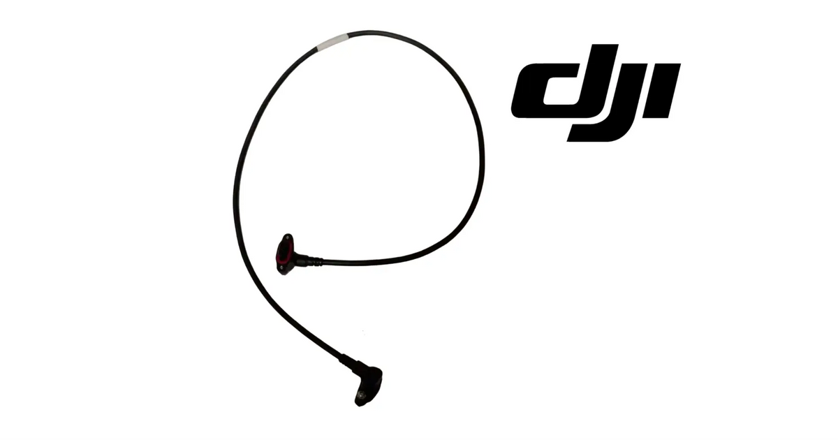 Black cable with red mounting head and signal plug, DJI Agras T100