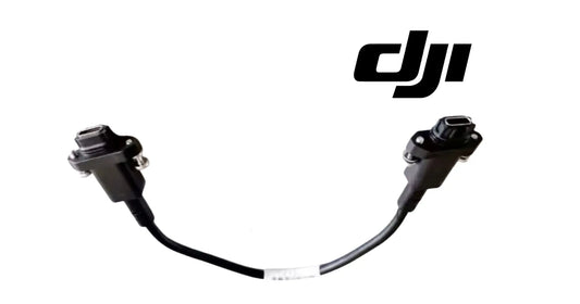 DJI T100 laser radar signal cable with dual connectors, black cable loop